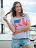 Shiraleah - Relaxed Tee - Grey - American Flag - Findlay Rowe Designs