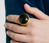 Julie Vos - Ring - Solara Statement - Obsidian Black - Size 8
