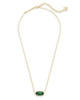 Kendra Scott - Necklace - Elisa Pendant - Gold Emerald Cats Eye - Findlay Rowe Designs