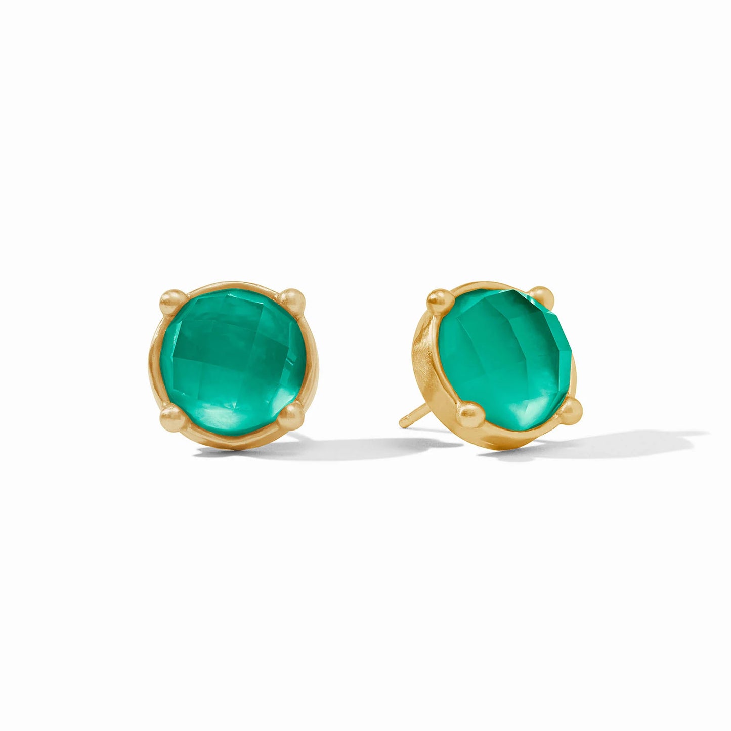 Julie Vos - Earring - Honey Stud - Iridescent Emerald Green - Findlay Rowe Designs