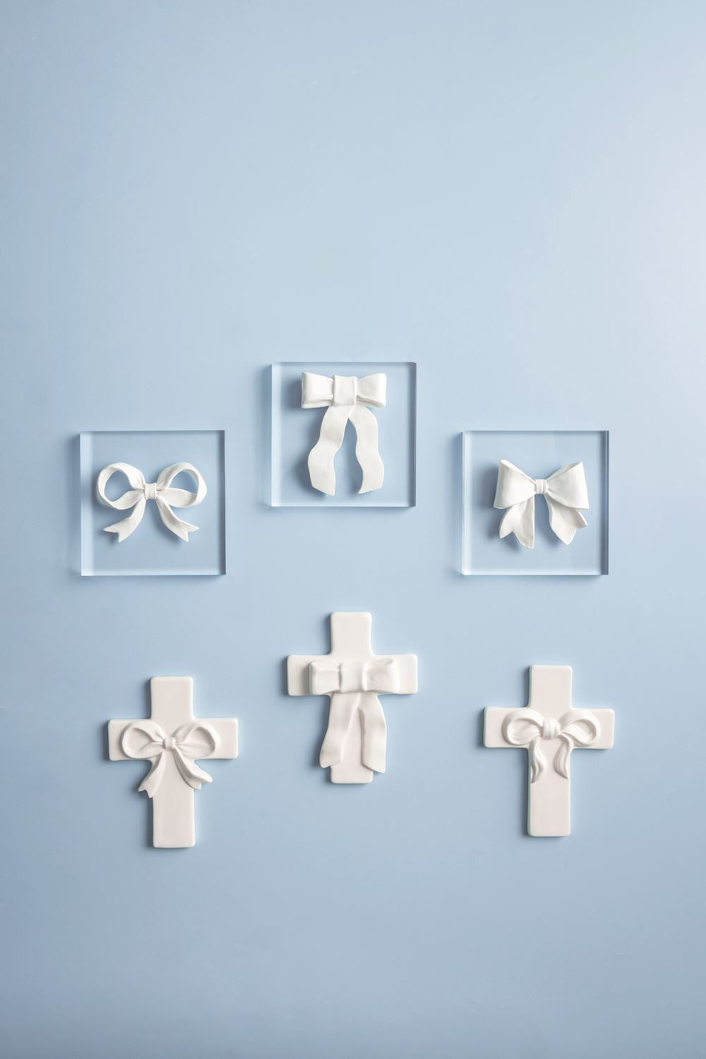Mud Pie - Ceramic Cross - Bow Assorted - Findlay Rowe Designs