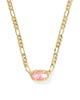 Kendra Scott - Necklace - Elisa Figaro Chain Short Pendant - Gold Pink Iridescent Mother Of Pearl - Findlay Rowe Designs