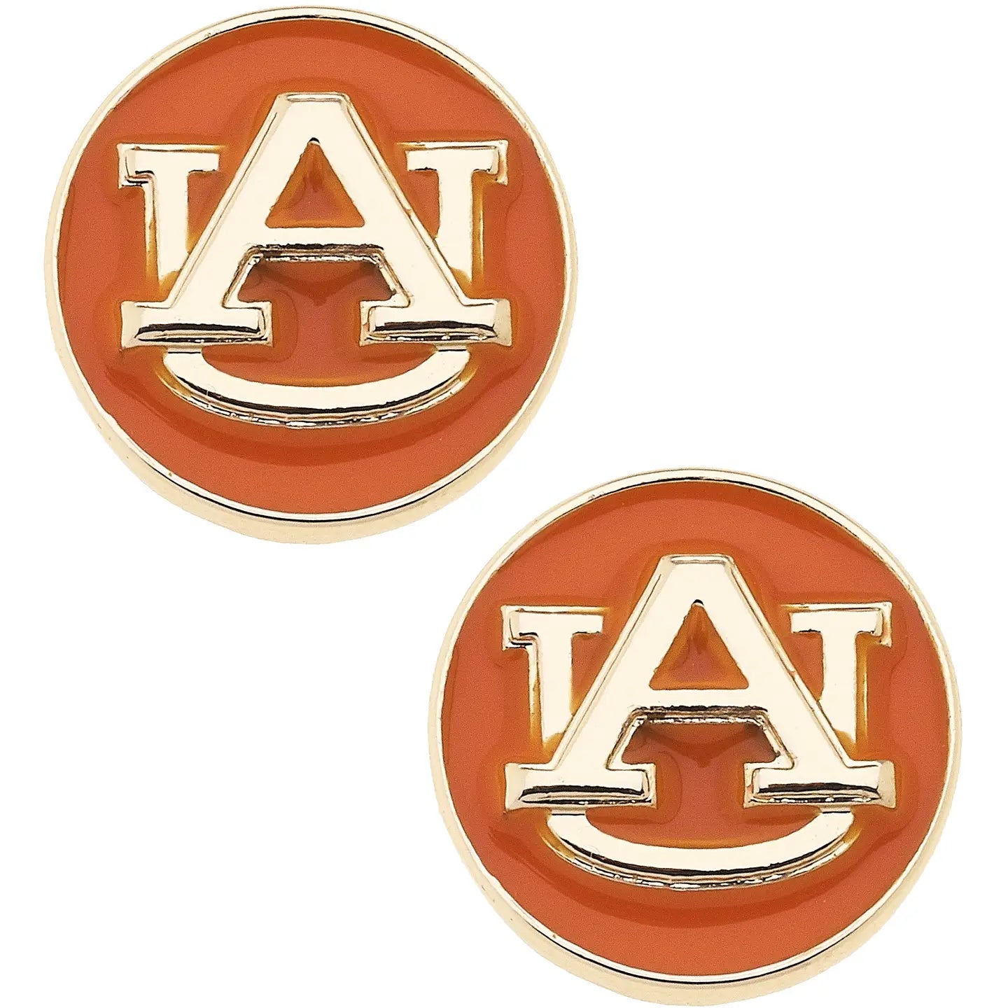 Earrings - Stud - Auburn AU - Orange Shiny Gold - Findlay Rowe Designs