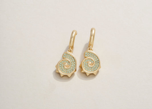 Spartina - Earrings - Gold Nautilus Drop - Findlay Rowe Designs