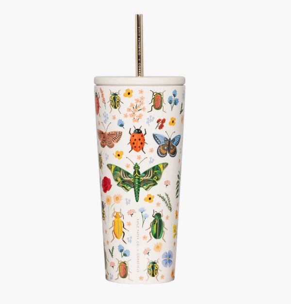 Corkcicle - 24oz Cold Cup - Rifle Paper - Curio Cream - Findlay Rowe Designs