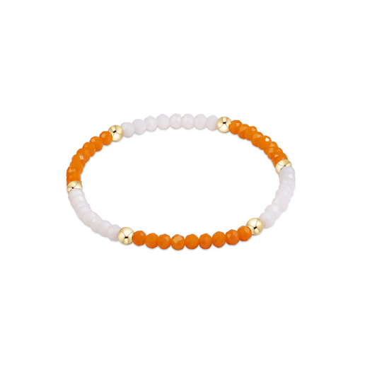Enewton - Gameday Flirty Presence Bracelet - Orange and White - Findlay Rowe Designs