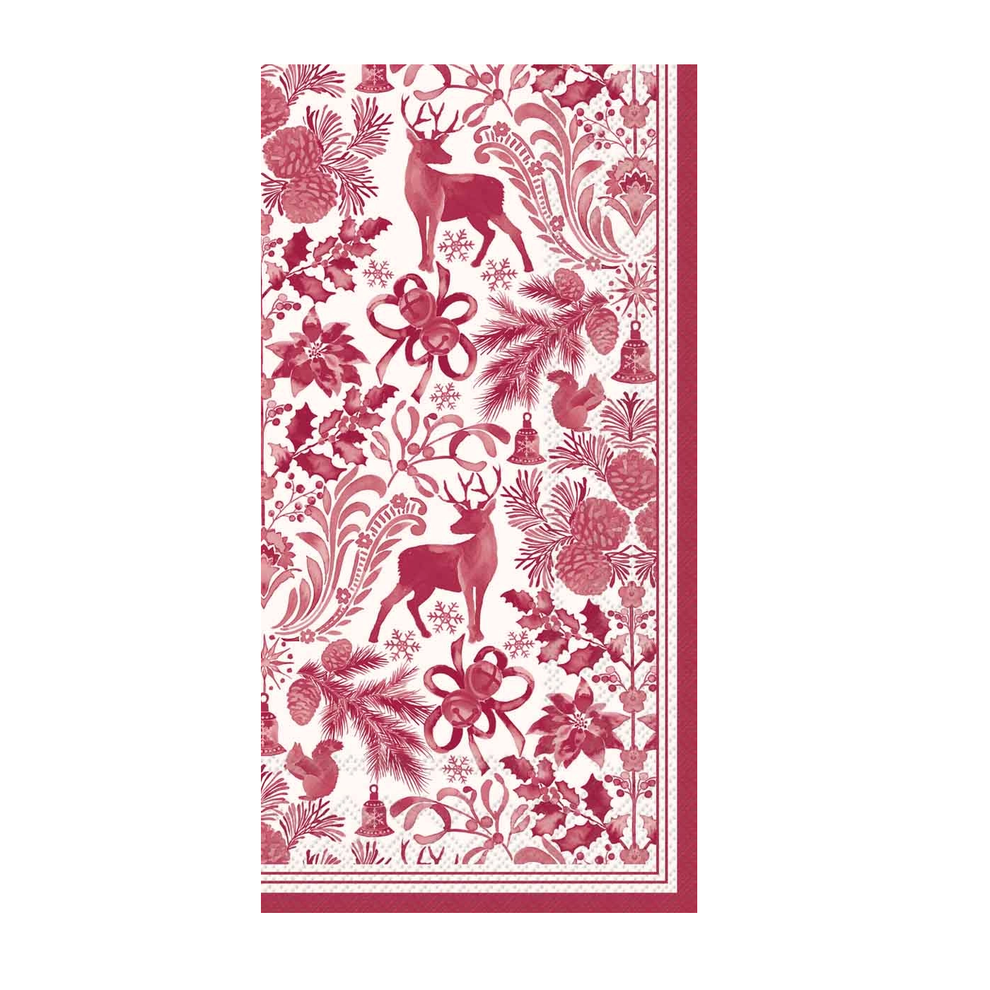 Guest Towel Napkin - Brimsley Red - Findlay Rowe Designs