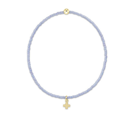 Enewton - Hope Classic Ocean Mist Bracelet - Signature Cross Small Gold Charm - Findlay Rowe Designs