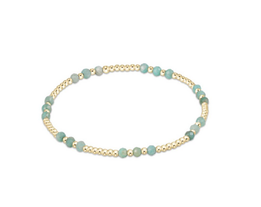 Enewton - Gemstone Gold Joy Pattern 3MM Bead Bracelet - Amazonite - Findlay Rowe Designs