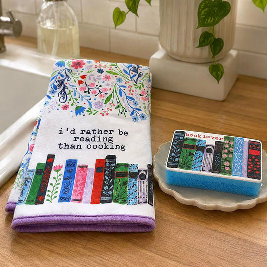 Towel - Books with Book Shape Sponge - Findlay Rowe Designs
