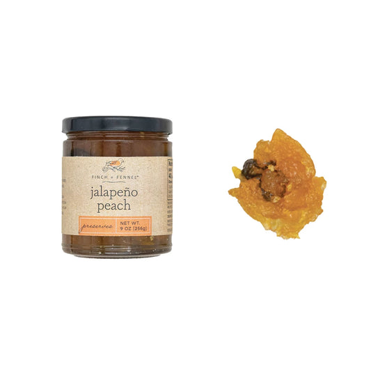 Finch and Fennel - Jalapeño Peach Preserves - 9oz - Findlay Rowe Designs