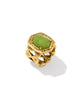 Kendra Scott - Ring - Vintage Gold Chartreuse Green Mother Of Pearl - Size 8 - Findlay Rowe Designs