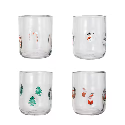 Glass - 16oz - Holiday Glass Decor