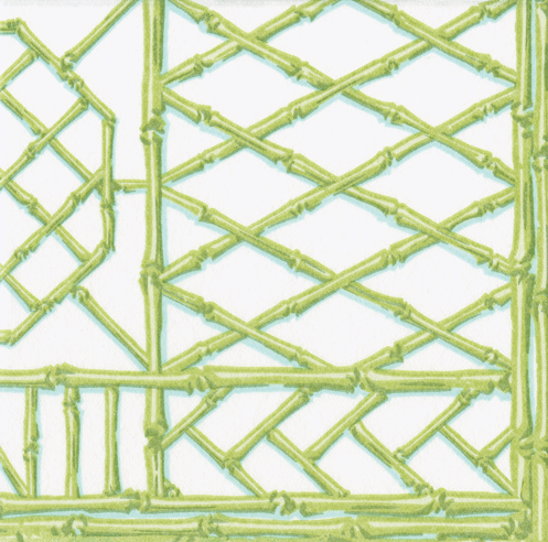 Caspari - Cocktail Napkins - Bamboo - Moss Green - Findlay Rowe Designs