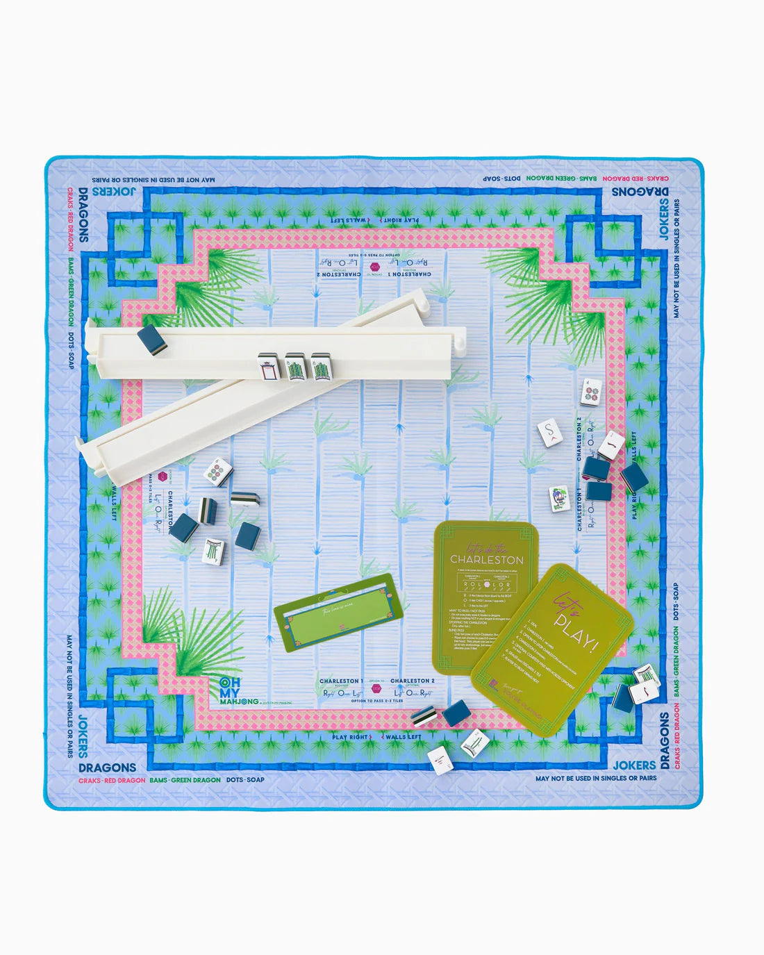 Oh My Mahjong - Mahjong Mat - Palm Paradise - Findlay Rowe Designs