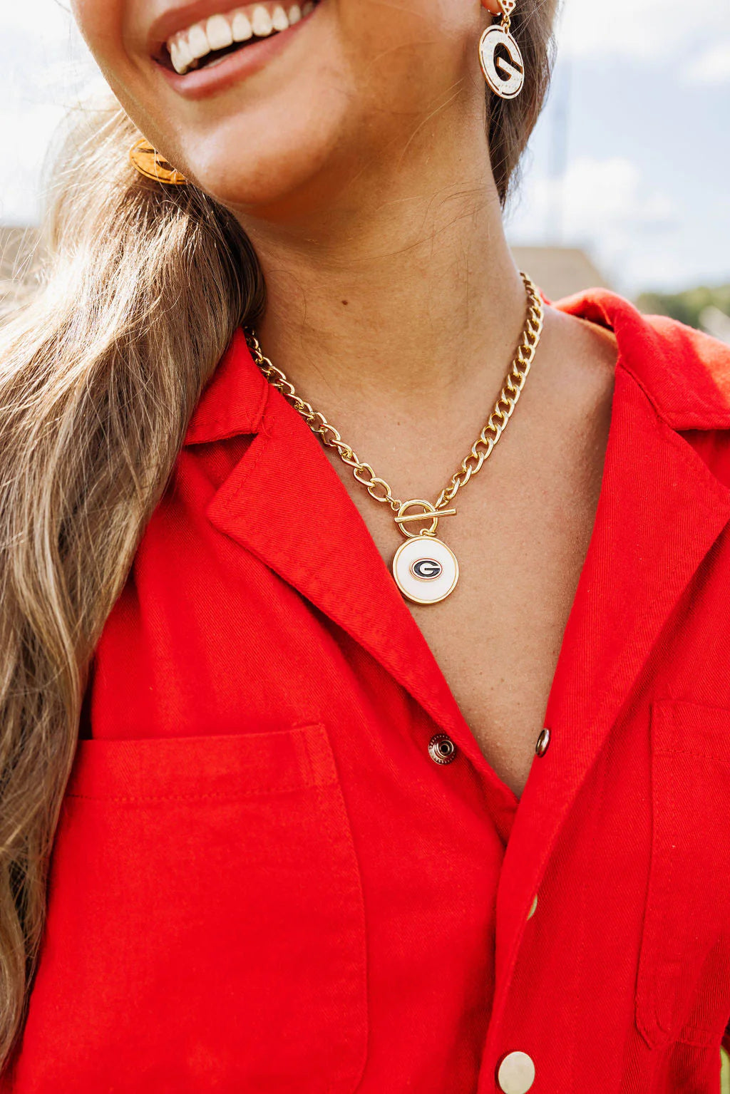 Brianna Cannon - Necklace - G Logo on White - Findlay Rowe Designs