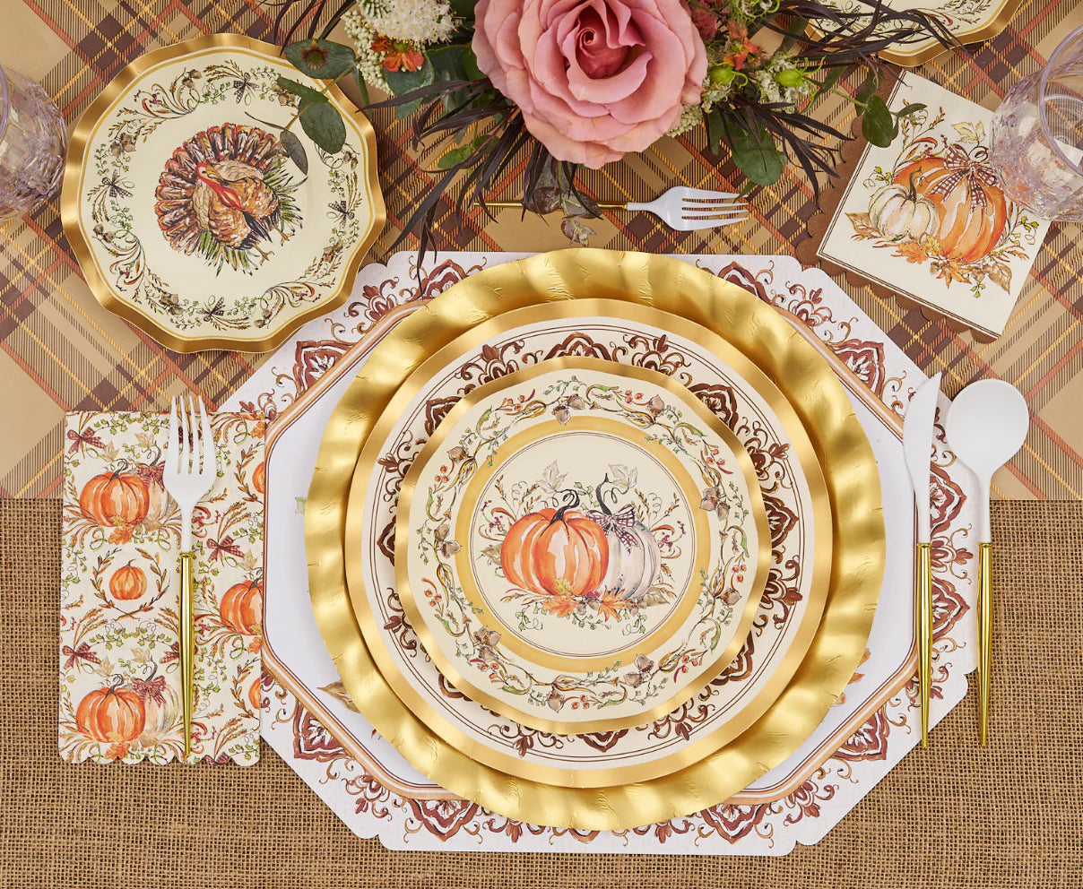 Sophistiplate - Cocktail Napkins - Turkey & Gourds