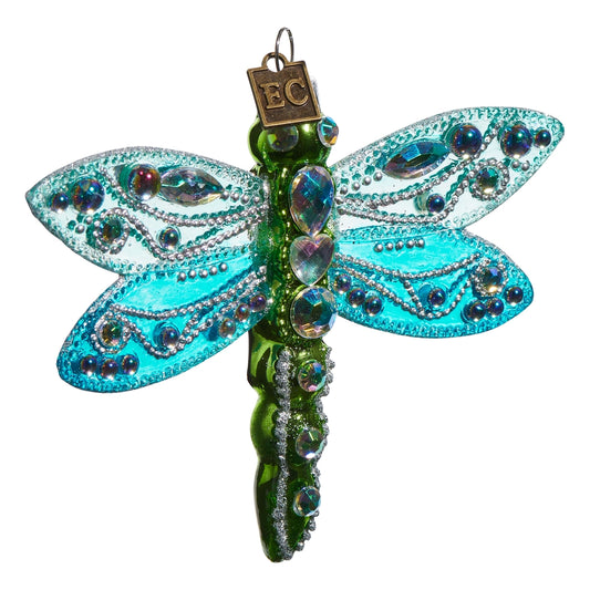Ornament - 4.5" Blue Fantasy Dragonfly Ornament