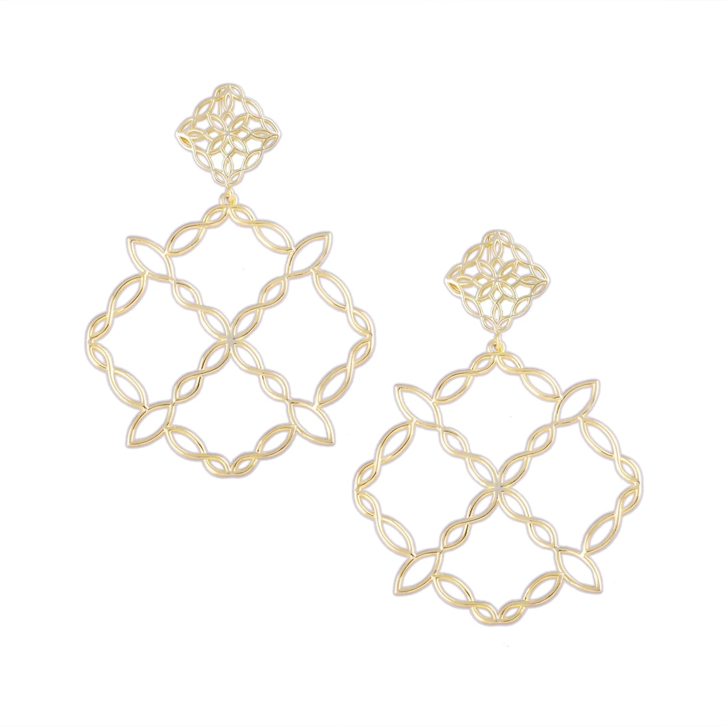 Natalie Wood - Bloom Statement Earrings in Gold - Findlay Rowe Designs