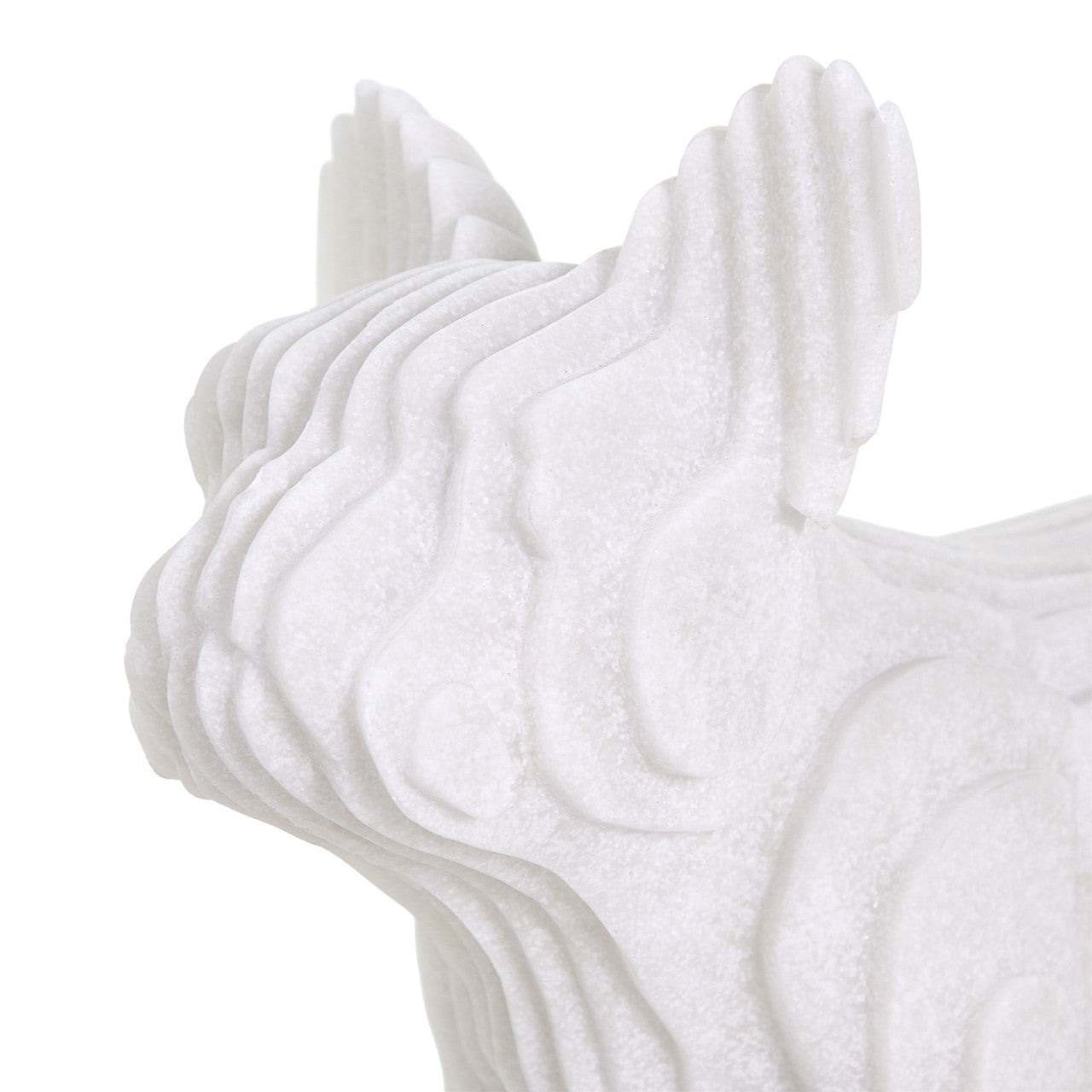 Percy Pug Dog White Quartz Sand Sculpture - 9in - Findlay Rowe Designs