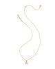 Kendra Scott - Necklace - Daphne Crystal Frame Short Pendant - Gold Iridescent Drusy