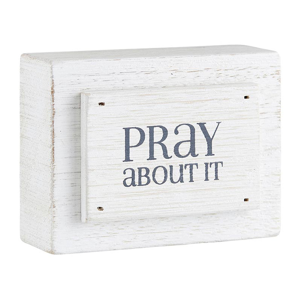Wood Block - Pray About It - Findlay Rowe Designs
