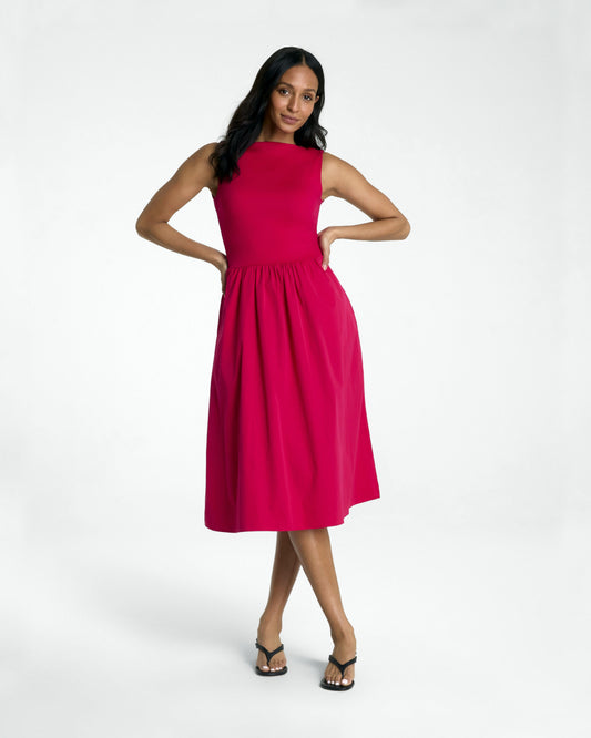 Spanx - Dress - Midi Spanxsmooth Jersey High Neck - Fuchsia - Findlay Rowe Designs