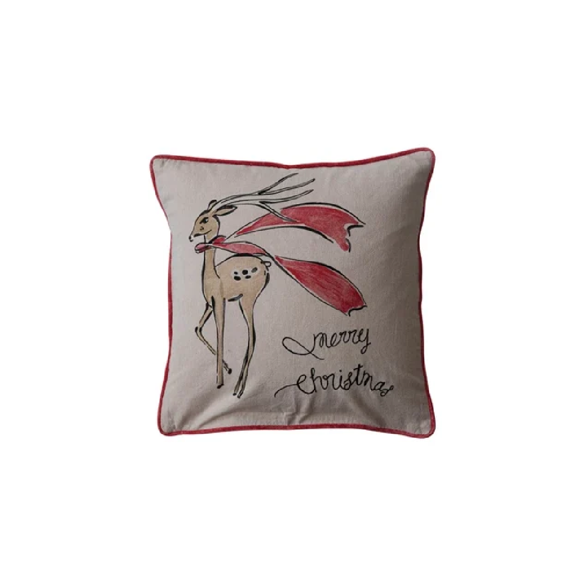 Pillow - Christmas Chambray - Deer Assorted - Findlay Rowe Designs