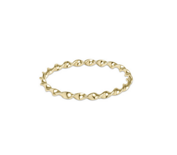 Enewton - Classic Gold Twisted Thin Band Ring - Findlay Rowe Designs
