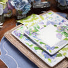 Caspari - Plate Salad Dessert Square - Hydrangeas and Porcelain - Findlay Rowe Designs