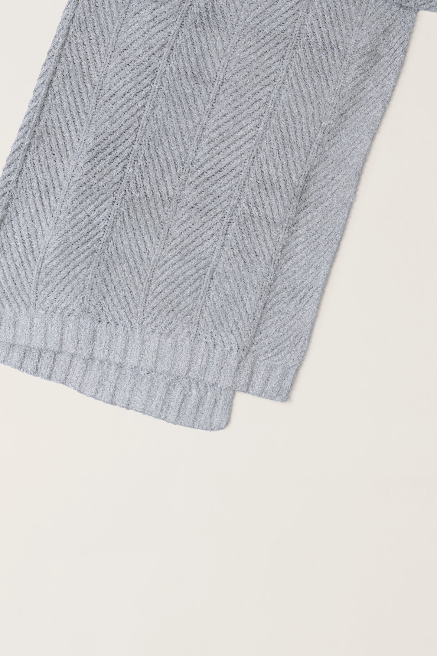 Barefoot Dreams - Bamboo CozyChic Herringbone Blanket - Silver Sky - Findlay Rowe Designs