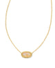 Kendra Scott - Elisa Gold Ridge Frame Short Pendant Necklace in Golden Abalone - Findlay Rowe Designs