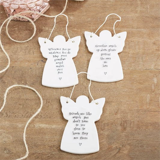 Ornament - White Angel with Sentiment