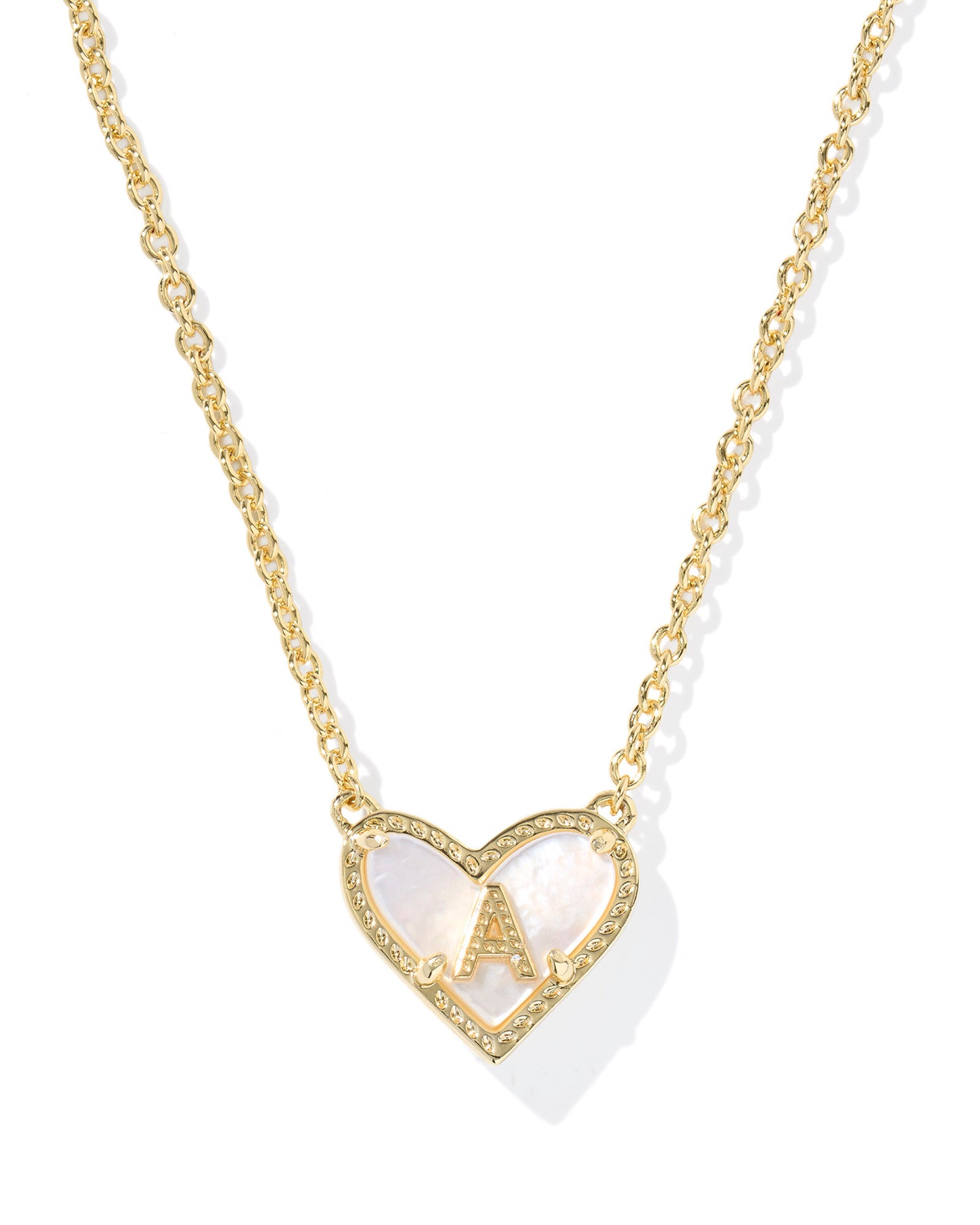 Kendra Scott - Necklace - Ari Heart Letter - Gold Short Pendant
