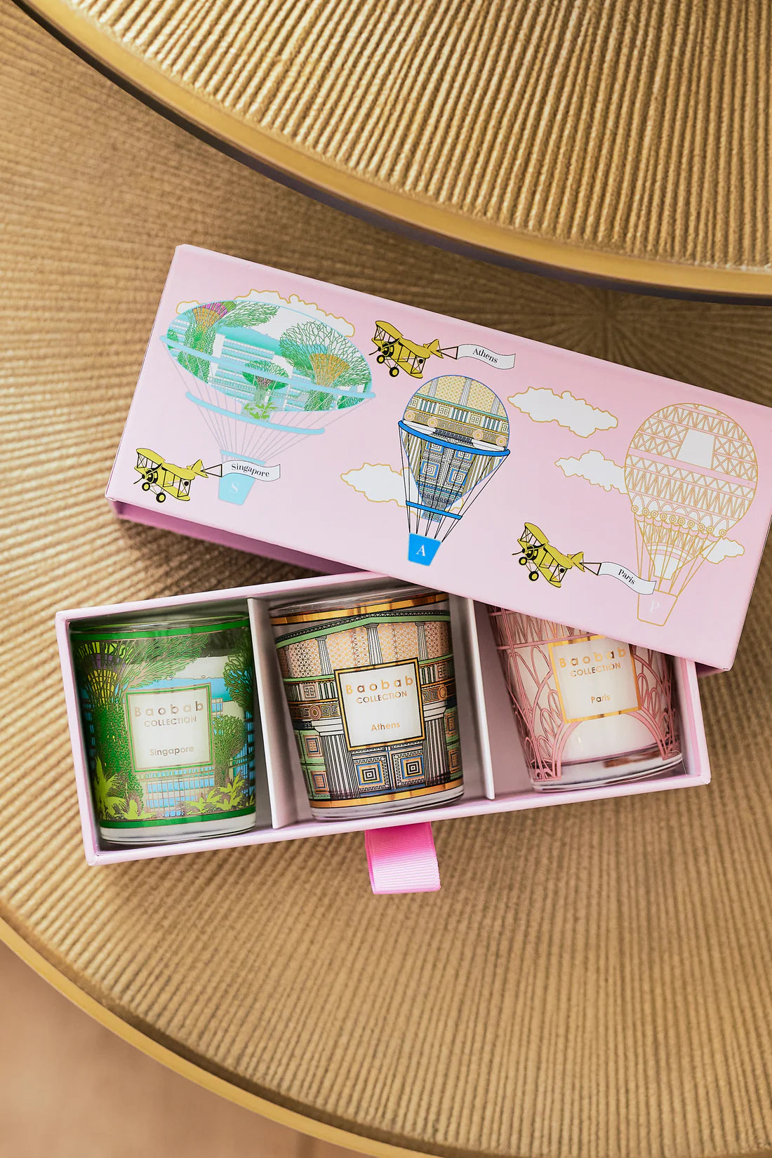 Baobab - Travel Candle Trio - Singapore Athens Paris - Findlay Rowe Designs