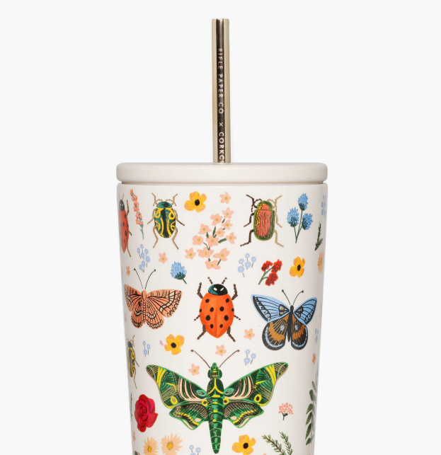Corkcicle - 24oz Cold Cup - Rifle Paper - Curio Cream - Findlay Rowe Designs