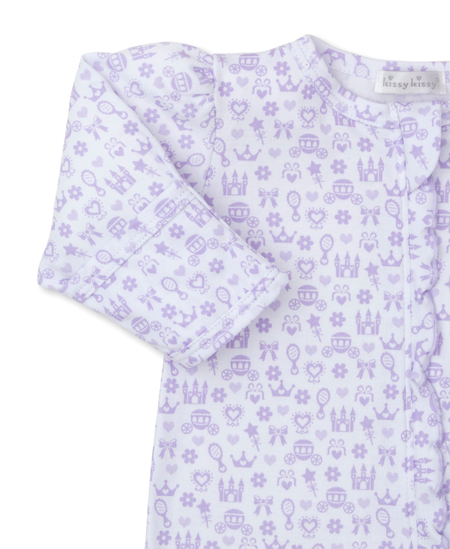 Kissy Kissy - Princess Theme Footie- Lilac - Findlay Rowe Designs