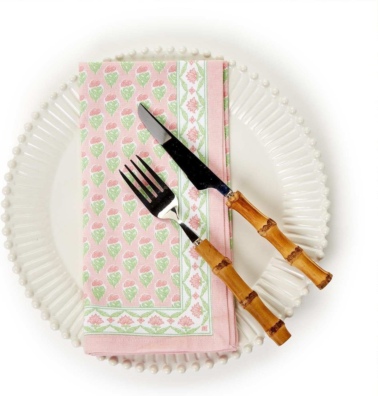 Cloth Napkins - Floral Block Print - Set 4 - Findlay Rowe Designs