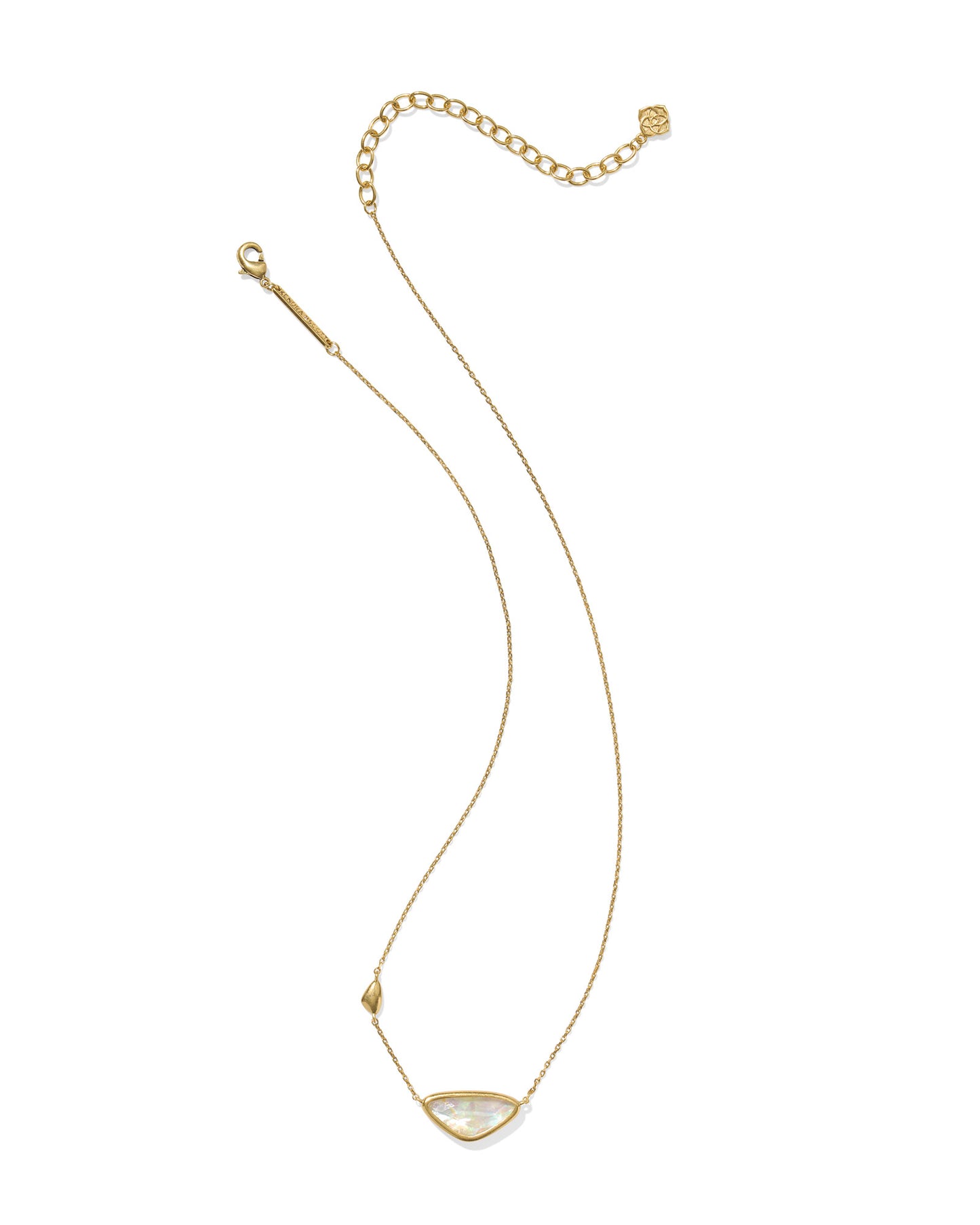 Kendra Scott - Necklace - Margot Vintage Gold Short Pendant - Iridescent Abalone - Findlay Rowe Designs
