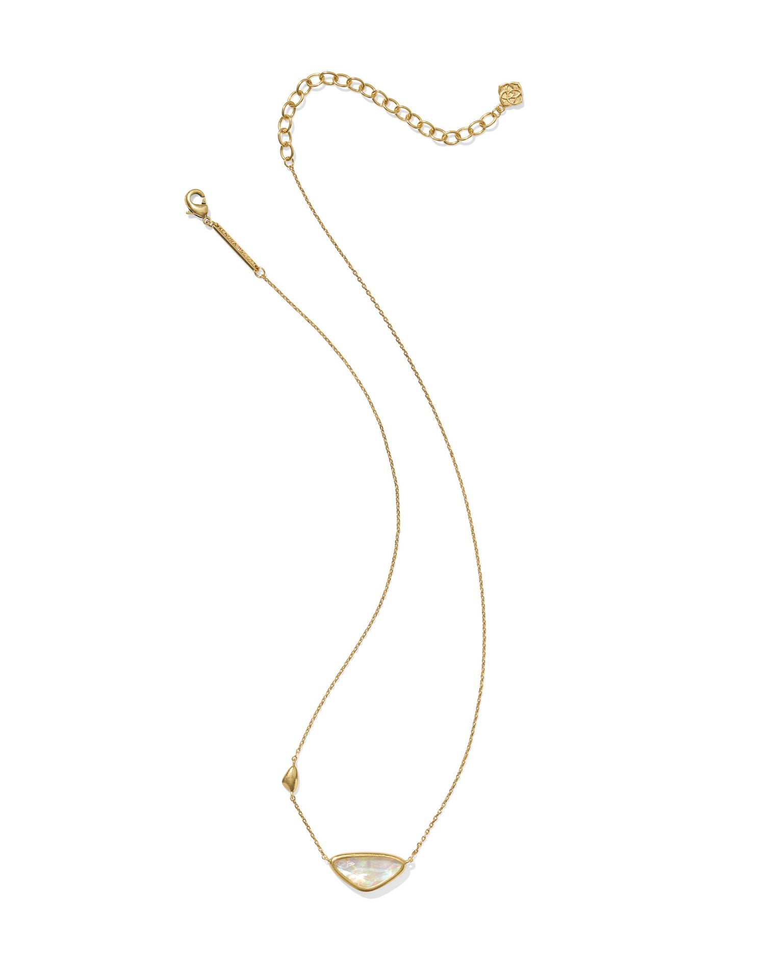 Kendra Scott - Necklace - Margot Vintage Gold Short Pendant - Iridescent Abalone - Findlay Rowe Designs