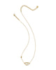 Kendra Scott - Necklace - Margot Vintage Gold Short Pendant - Iridescent Abalone - Findlay Rowe Designs