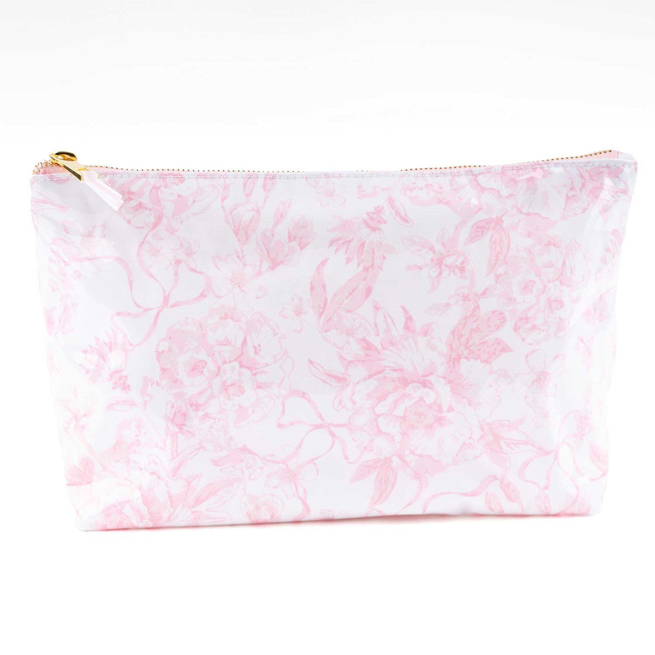 Cosmetic Case - Pink Bow Toile