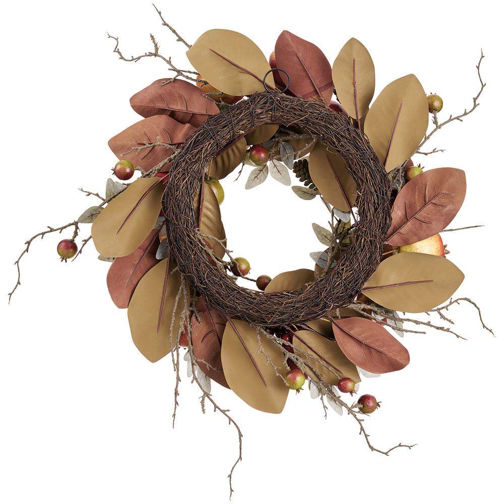 Allstate Floral - 22" Apple Pomegranate Pine Cone Wreath - Findlay Rowe Designs