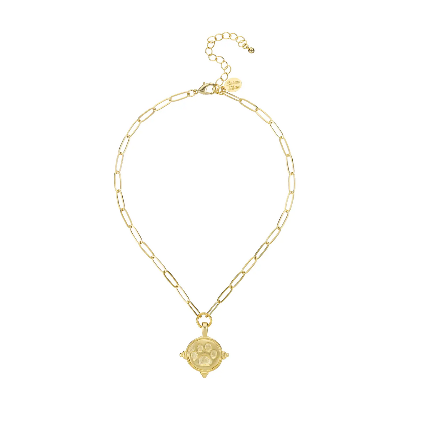 Susan Shaw - Necklace - Paw Print Paperclip