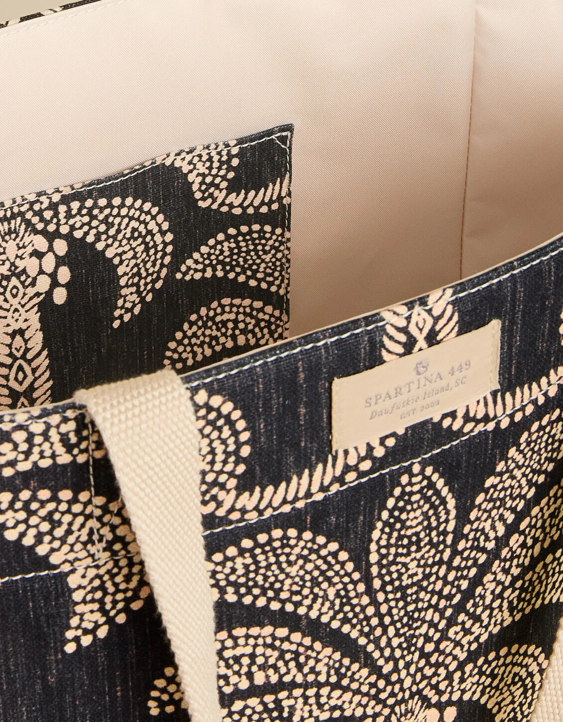 Spartina - Shop Tote - Bridge Street Palms Black