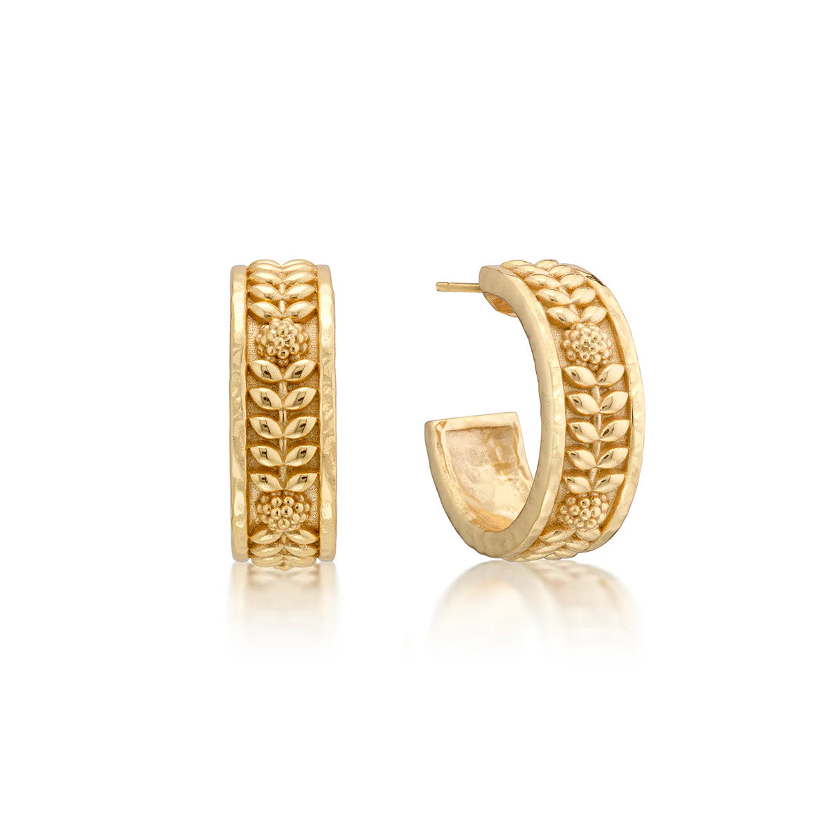 Hoop Earrings - Berry Vine Small - Gold - Findlay Rowe Designs