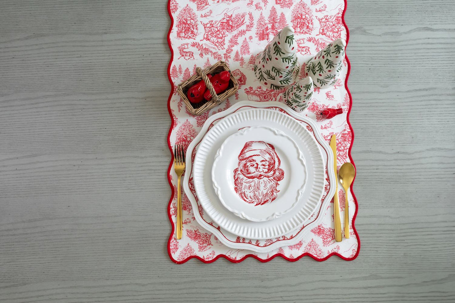 Mud Pie - Table Runner - Christmas Toile