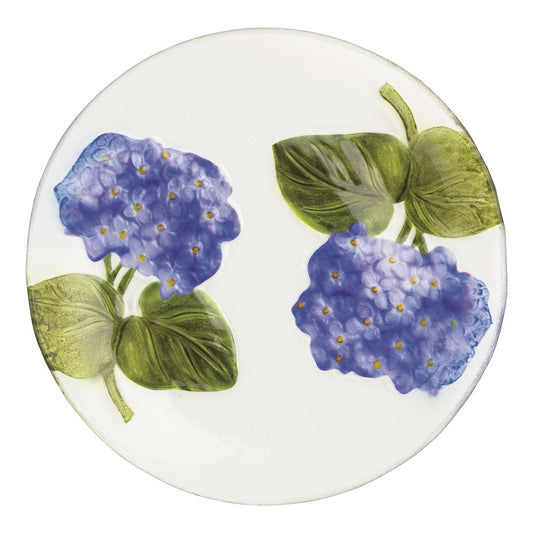 Mud Pie - Glass Plate - Hydrangea - Findlay Rowe Designs