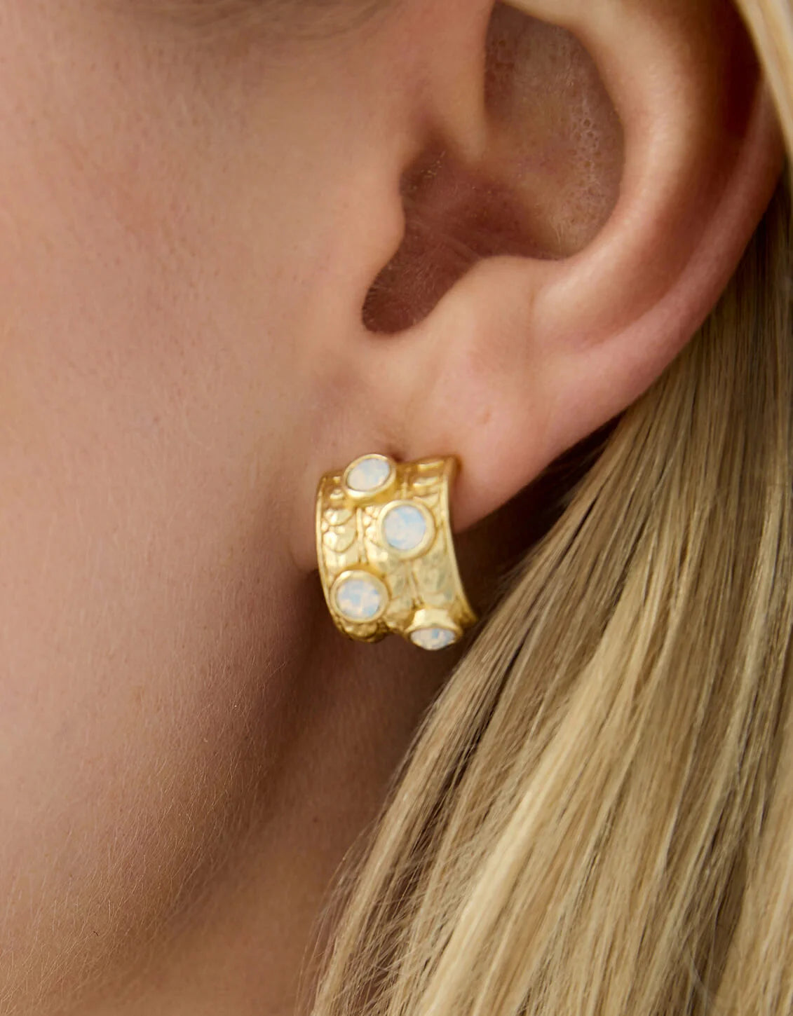 Spartina - Earrings - Karissa Hoop - White Opal - Findlay Rowe Designs