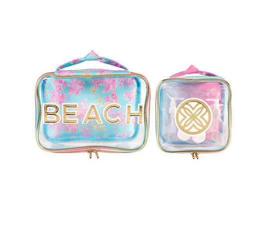 Lilly Pulitzer - Beach Pouch Set - Royal Coral - Findlay Rowe Designs